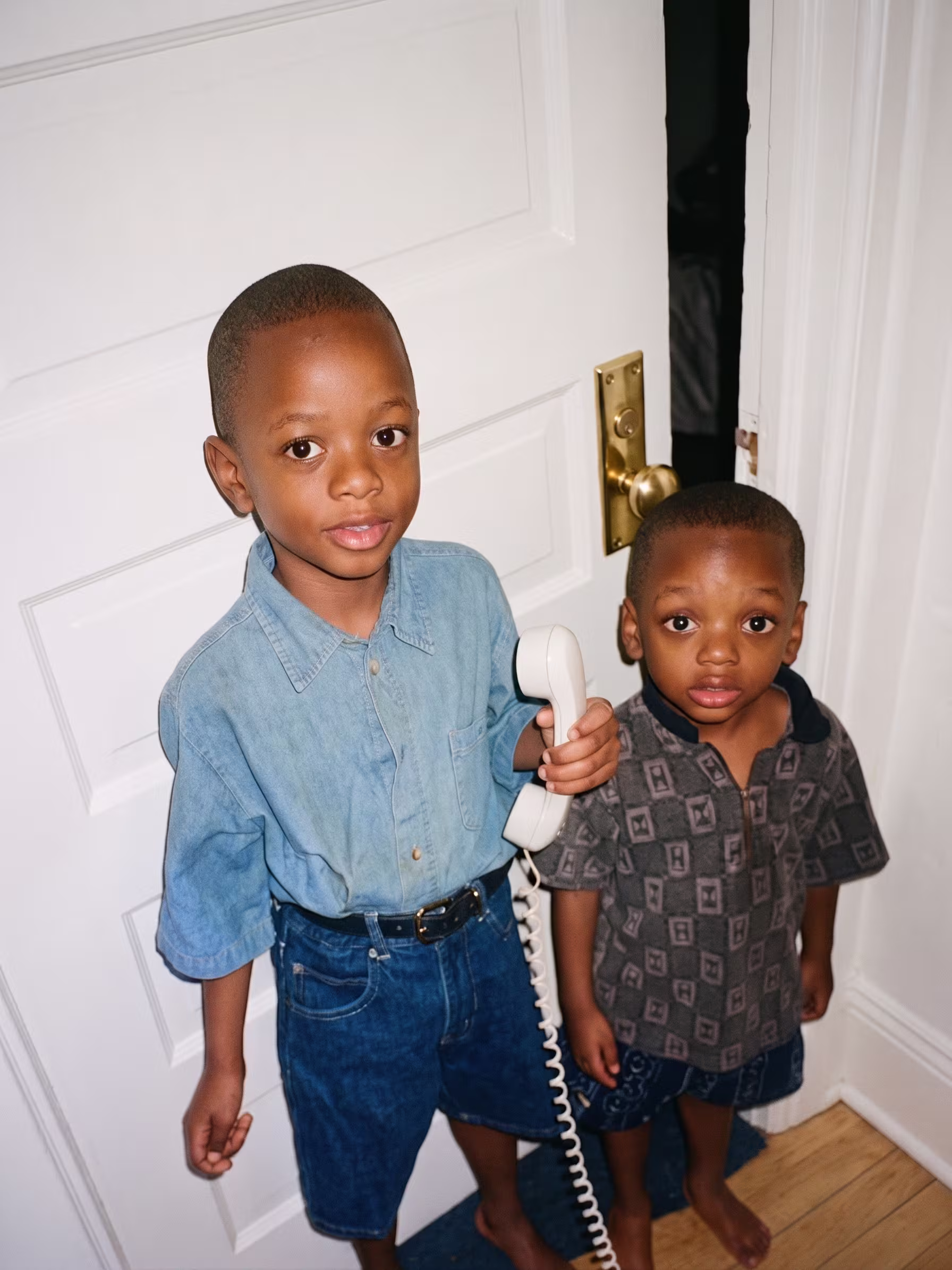 Johan and Selah kids photo moment